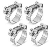 Poppstar 4 pezzi Fascette a bullone in acciaio inossidabile, campo di serraggio 44-47mm, larghezza banda 22mm, W4