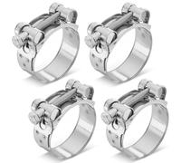 Poppstar 4 pezzi Fascette a bullone in acciaio inossidabile, campo di serraggio 48-51mm, larghezza banda 22mm, W4