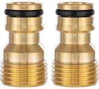 Poppstar Adattatore rubinetto canna dell'acqua 1/2" (adattatore rubinetto maschio G 1/2" 21mm, su attacco rapido (compatibile con sistema a innesto Gardena), 2 pezzi
