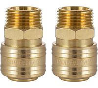 Poppstar Attacchi Rapidi per Aria Compressa DN 7,2 con Filettatura Esterna da 1/2 Pollice, Set da 2 Pezzi