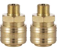 Poppstar Attacchi Rapidi per Aria Compressa DN 7,2 con Filettatura Esterna da 1/4 Pollice, Set da 2 Pezzi