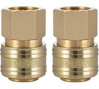 Poppstar Attacchi Rapidi per Aria Compressa DN 7,2 con Filettatura Interna da 3/8 Pollici, Set da 2 Pezzi