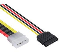 POPPSTAR Cavo di alimentazione Sata 3 da 10 cm (spina Molex a 4 pin su presa Sata a 15 pin) Cavo adattatore e connettore