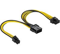 POPPSTAR Cavo di prolunga CPU da 8-pin a 8 (6+2-Pin) e 4-pin (lunghezza 20cm) Cavo di alimentazione scheda madre ATX 12V / EPS 12V