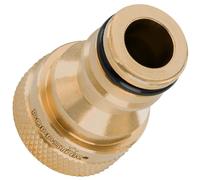 Poppstar Connettore rapido per rubinetto in ottone Filetto interno 1/2 pollice e innesto rapido per tubo da giardino (compatibile con sistema a incastro Gardena)