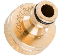 Poppstar Connettore rubinetto con filetto interno 1 pollice (30 mm) e raccordo a innesto per tubo da giardino (compatibile con il sistema Gardena), 1 pezzo