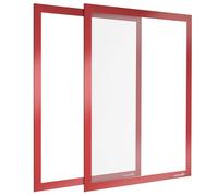 POPPSTAR Cornice magnetica A3 autoadesiva con chiusura magnetica, rosso, 2 pezzi