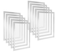 POPPSTAR Cornice magnetica A4 autoadesiva con chiusura magnetica, grigio, 5 pezzi