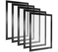 POPPSTAR Cornice magnetica A4 calamitata con chiusura magnetica, nero, 5 pezzi