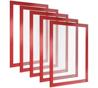 POPPSTAR Cornice magnetica A4 calamitata con chiusura magnetica, rosso, 5 pezzi