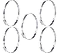 Poppstar Fascette stringitubo in acciaio inox 110-130mm con larghezza di banda 9mm, W2 (5 pezzi)