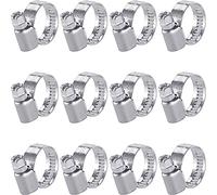 Poppstar Fascette stringitubo in acciaio inox 12-20mm con larghezza di banda 9mm, W2 (12 pezzi)