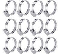 Poppstar Fascette stringitubo in acciaio inox 25-40mm con larghezza di banda 9mm, W2 (12 pezzi)