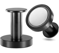 POPPSTAR Ganci magnetici rotondi extra forti per abiti nero opaco - Kit da 2 calamite neodimio con gancio extra forti, utilizzabili come ganci magnetici per vestiti, porta salvietta, portasciugamano