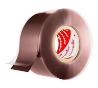 POPPSTAR Nastro in silicone autoagglomerante, 3m x 25mm, nastro isolante e sigillante (acqua, aria), marrone-rosso, 1 rotolo