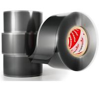 POPPSTAR Nastro in silicone autoagglomerante, 3m x 25mm, nastro isolante e sigillante (acqua, aria), nero, 4 rotoli
