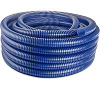 Poppstar PVC Tubo di aspirazione per acqua con spirale 1 1/4" (5m diametro interno 32mm/diametro esterno 40, fino a 8 bar) resistente a raggi UV, al vuoto e alla pressione
