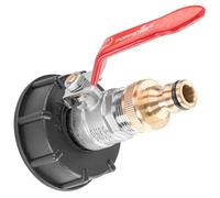 Poppstar Rubinetto a sfera con accoppiamento rapido 3/4" in ottone, cappuccio IBC e O-ring