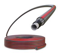 Poppstar Tubo da giardino in PVC 25 m, diametro interno 12 mm, diametro esterno 17 mm (1/2 pollice), 4 strati, pressione di esercizio max. 8 bar, tubo per irrigazione flessibile