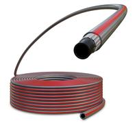 Poppstar Tubo da giardino in PVC 50 m, diametro interno 12 mm, diametro esterno 16 mm (1/2 pollice), 3 strati, pressione di esercizio max. 8 bar, tubo per irrigazione flessibile