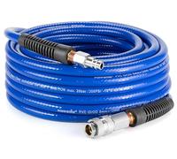 Poppstar Tubo per aria compressa in PVC 6/12 mm, lunghezza 20 m, attacco rapido & innesto maschio, 20 bar, blu