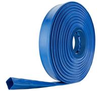 Poppstar Tubo piatto PVC 40m, Ø 38mm (1 1/2 pollice), pressione di esercizio 7 bar, tubo di mandata, blu