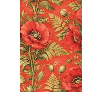 Poppy Floral Notebook: Vintage Botanical Flower Pattern Journal | Elegant Lined Notebook