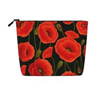 Poppy Flowers - Trousse da viaggio versatile, ideale per la routine quotidiana e i viaggi di lavoro, Nero , Taglia unica, Beauty case