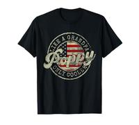 Poppy Like a Grandpa Only Cooler Funny Fathers Day Nonno Maglietta