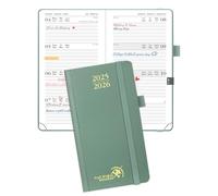 POPRUN Agenda 2025 2026 Settimanale Piccola 16,5 x 9 cm, Copertina Rigida Diario Scuola Planner Settimanale 17 Mesi da Ago.2025 a Dic.2026, Carta Spessa da 80 GSM, Verde Mezzanotte