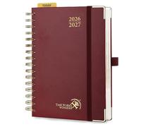 POPRUN Agenda Giornaliera 2026 2027 A5 Spirale, 14 x 20,9 cm