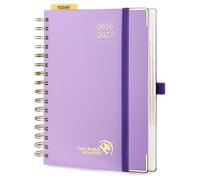 POPRUN Agenda Giornaliera 2026 2027 A5 Spirale, 14 x 20,9 cm