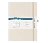 POPRUN Agenda per insegnanti 2025 2026 DIN A4 - Agenda 25/26 per la preparazione delle lezioni con registro mensile. Agenda scolastica con copertina rigida in pelle PU per insegnanti e insegnanti
