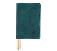 POPRUN Agenda Settimanale 2026 Piccola A7 in Italiano - Agendina Tascabile 2026 Formato 7,5x11,5 cm - Mini Planner 26 con Copertina Morbida in Pelle PU e Carta da 70 g/m², Verde Mare Profondo