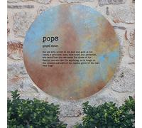 Pops Definition Typography Metal Sign Pops Definition Welcome Sign Front Door Custom Citazione Vintage Ghirlanda Metallo Wall Art Wall Decor Cucina Caffè Bar Indoor & Outdoor Decor 22,9 x 23 cm