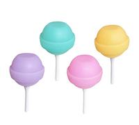 Popsicle Lollipop Stampo - Stampo per lecca-lecca in silicone | Stampo per bambole di ghiaccio a forma di lecca-lecca fai da te con bastoncini colorati per mordere uova stampi per gelato contenitori