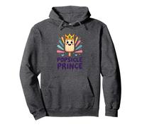Popsicle Prince: Carino Royal Ice Cream Cartoon Felpa con Cappuccio, Unisex per Adulti, Grigio Scuro, XXL