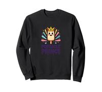 Popsicle Prince: Carino Royal Ice Cream Cartoon Felpa, Unisex per Adulti, Nero, XL