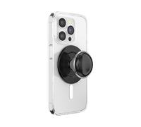 PopSockets Impugnatura rotonda per telefono compatibile con MagSafe, anello adattatore incluso, supporto per telefono, compatibile con ricarica wireless - BonBon Black