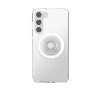 PopSockets Custodia per Samsung Galaxy S23 Plus con impugnatura magnetica rotonda compatibile con MagSafe, custodia per telefono per Galaxy S23+, trasparente