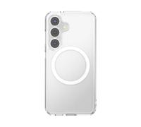 PopSockets Custodia per Samsung Galaxy S25 compatibile con MagSafe, custodia per telefono per Galaxy S25, ricarica wireless compatibile - Trasparente