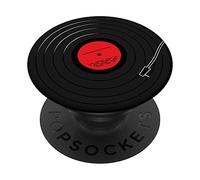 PopSockets Disco in vinile retrò LP Art Design rosso PopGrip: Impugnatura per Telefoni Cellulari e Tablet Intercambiabile
