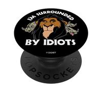 PopSockets Disney The Lion King Scar I'm Surrounded By Idiots PopGrip: Impugnatura per Telefoni Cellulari e Tablet Intercambiabile