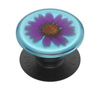 PopSockets - Impugnatura per telefono con cavalletto espandibile, PopSockets per telefono - fiore pressato viola margherita