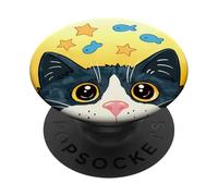 PopSockets - Impugnatura per telefono con gatto PopSocket - Boss the Cat PopSockets PopGrip Adesivo