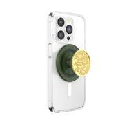 PopSockets - Impugnatura per telefono MagSafe con supporto, supporto magnetico, parte superiore intercambiabile, presa sicura per iPhone MagSafe, telefono e tablet, drago smaltato