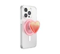 PopSockets Impugnatura rotonda per telefono compatibile con MagSafe, anello adattatore incluso, supporto per telefono, compatibile con ricarica wireless, squishy Tidepool Heart Pinky