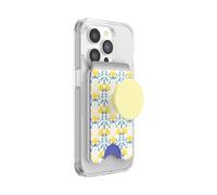 PopSockets Kartenhalter mit Grip, selbstklebend- Geschirrtuch | Selbstklebender PopWallet, 3-5 Karten, Blau, Gelb, Butter