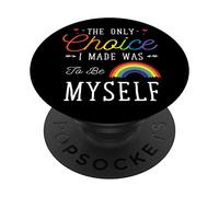 PopSockets LGBTQ Bandiera Queer Arcobaleno Di Essere Me Stesso LGBT PopGrip: Impugnatura per Telefoni Cellulari e Tablet Intercambiabile