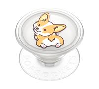 PopSockets Plant-Based Phone Grip with Expanding Kickstand, Eco-Friendly - Cheeky Corgi